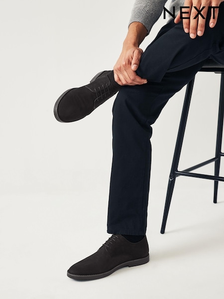 črna - Leather Smart Casual Derby Shoes (Q75089) | € 30