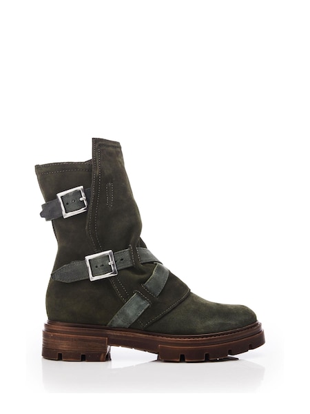 Moda in Pelle Briona Front Wrap Side Buckle Chunky Sole Ankle Boots (Q75241) | €72