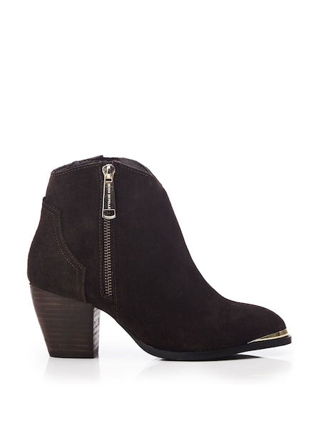 Maro închis - Moda in Pelle Dania Western Style Ankle Cizme (Q75316) | 568 LEI