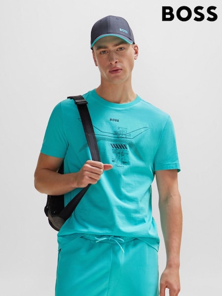 BOSS Blue Seasonal Graphic Print T-Shirt (Q75351) | €42