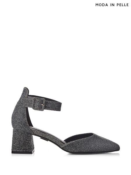 Moda in Pelle Kadie Grey Block Heels Mid Point 2 Part D’Orsey (Q75373) | €39