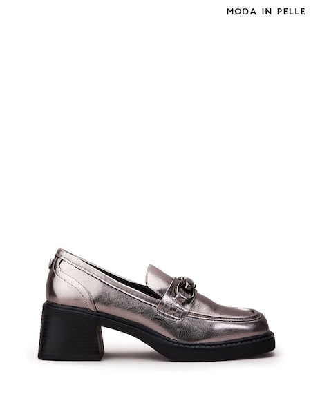 Moda in Pelle Caina Square Toe Block Heeled Loafers With Buckle Trim (Q75416) | €49