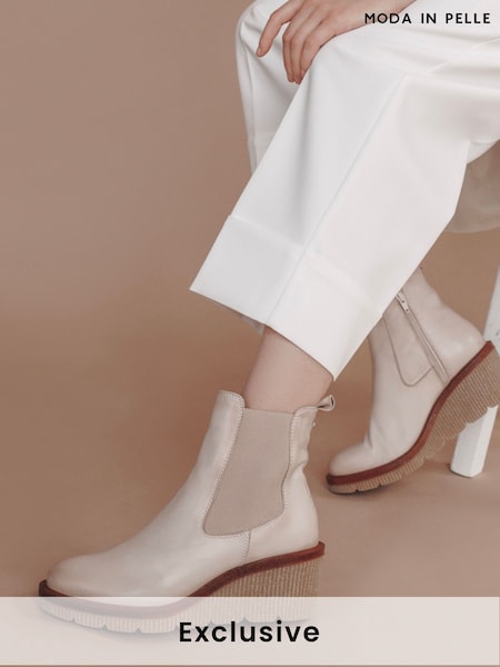 Nude - Ghete și cizme din crep cu talpă Chelsea Moda In Pelle Audyn (Q75428) | 1,035 LEI