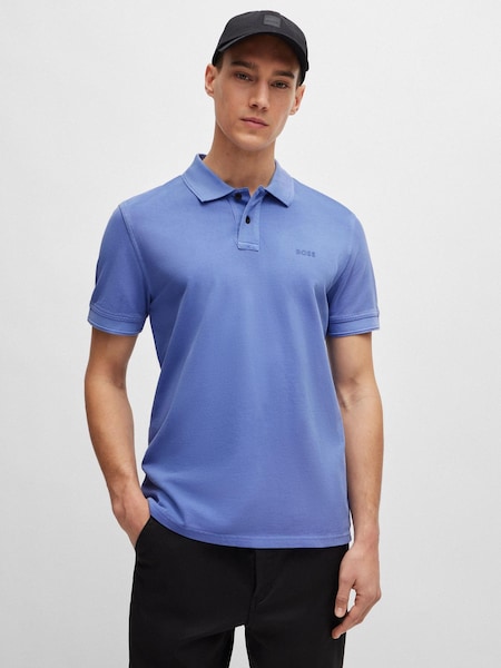 BOSS Purple Cotton Pique Polo Shirt (Q75541) | AED222