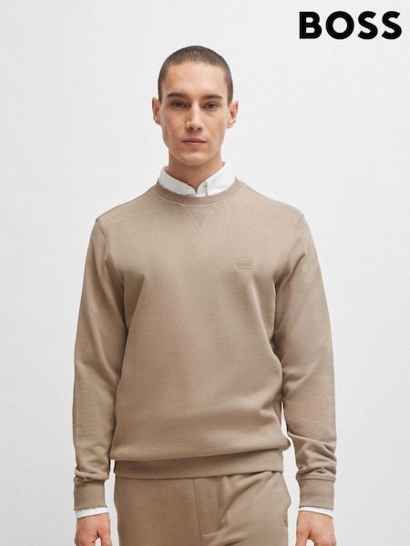 BOSS Brown Relaxed Fit 100% Cotton Sweatshirt (Q75543) | €58