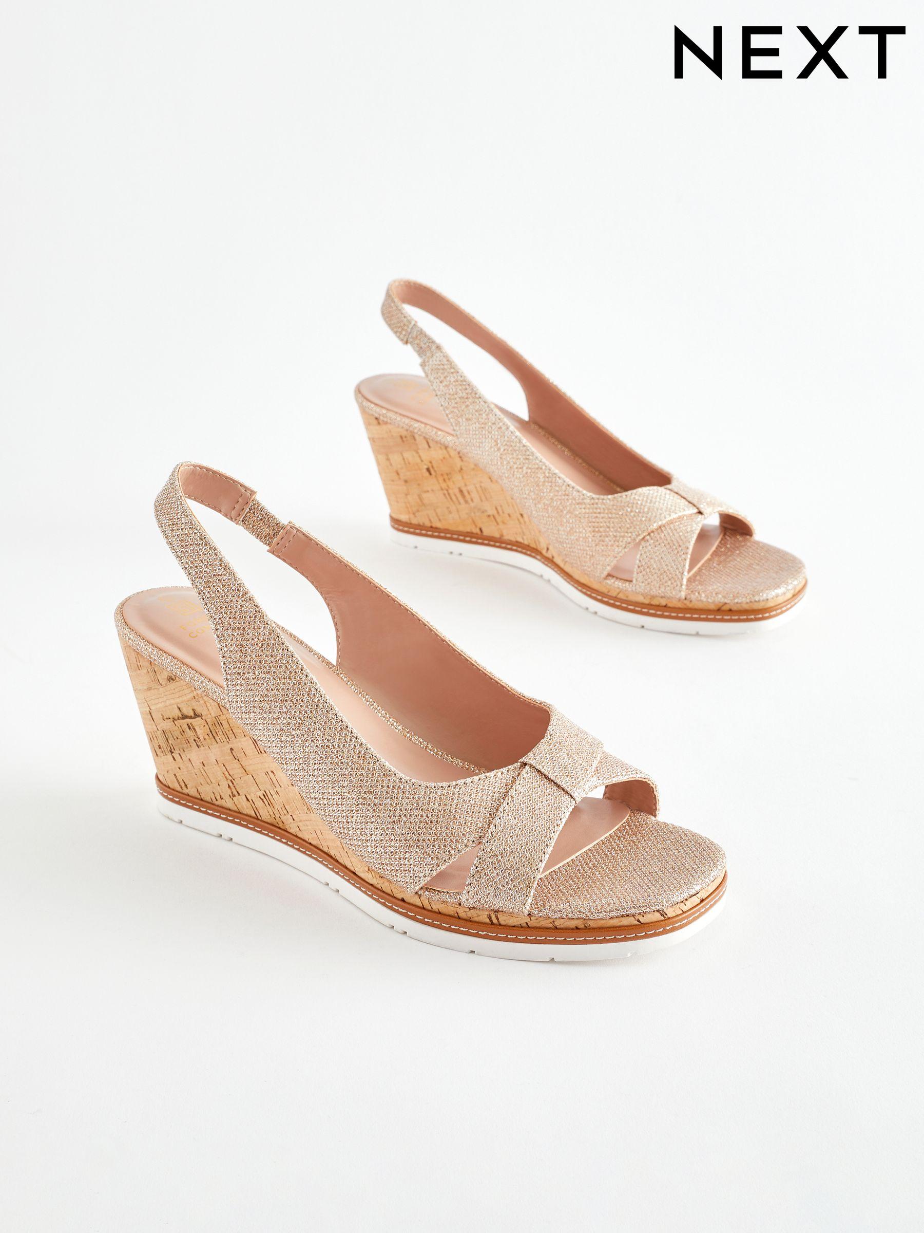 Clearance Sandals Metallic High Footwear Next Oman