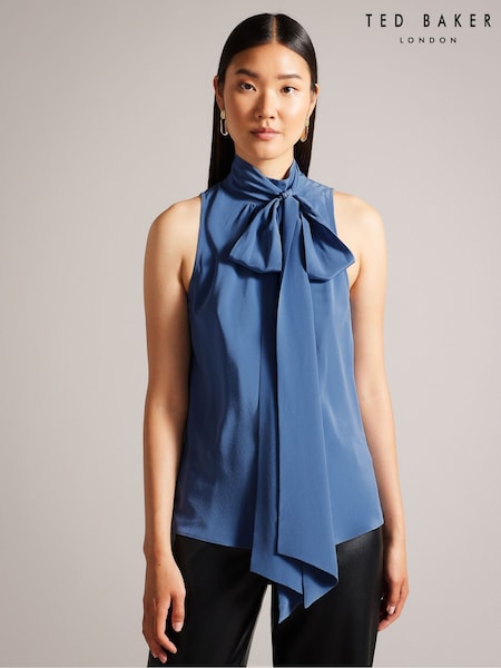 Ted Baker Black Immiie Sleeveless Pussybow Blouse (Q75741) | €60
