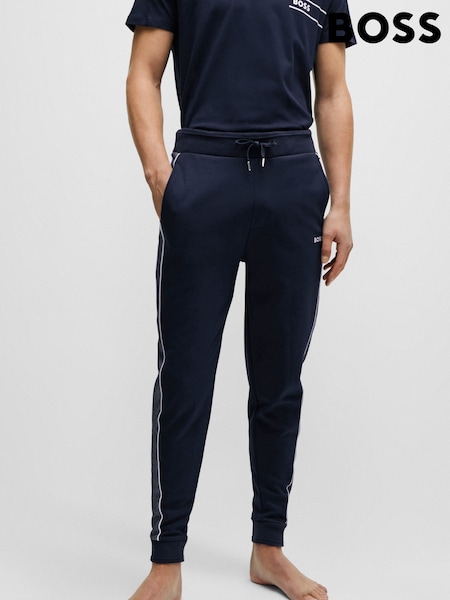 BOSS Dark Blue Contast Trim Logo Joggers (Q75759) | AED288