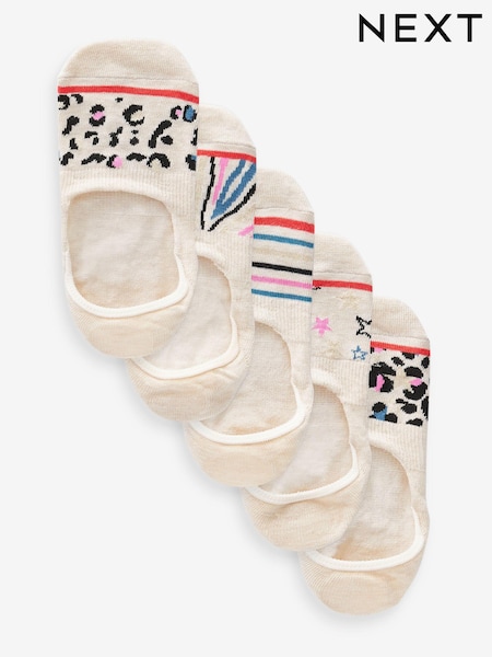 Oatmeal Animal Sparkle Invisible Socks 5 Pack (Q76163) | €14.50