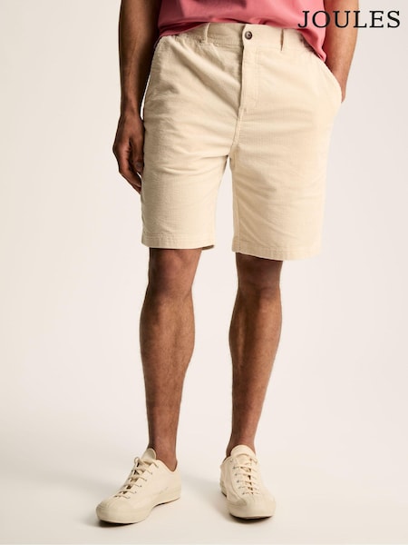 Joules Cream Corduroy Elasticated Waist Shorts (Q76334) | €30.50