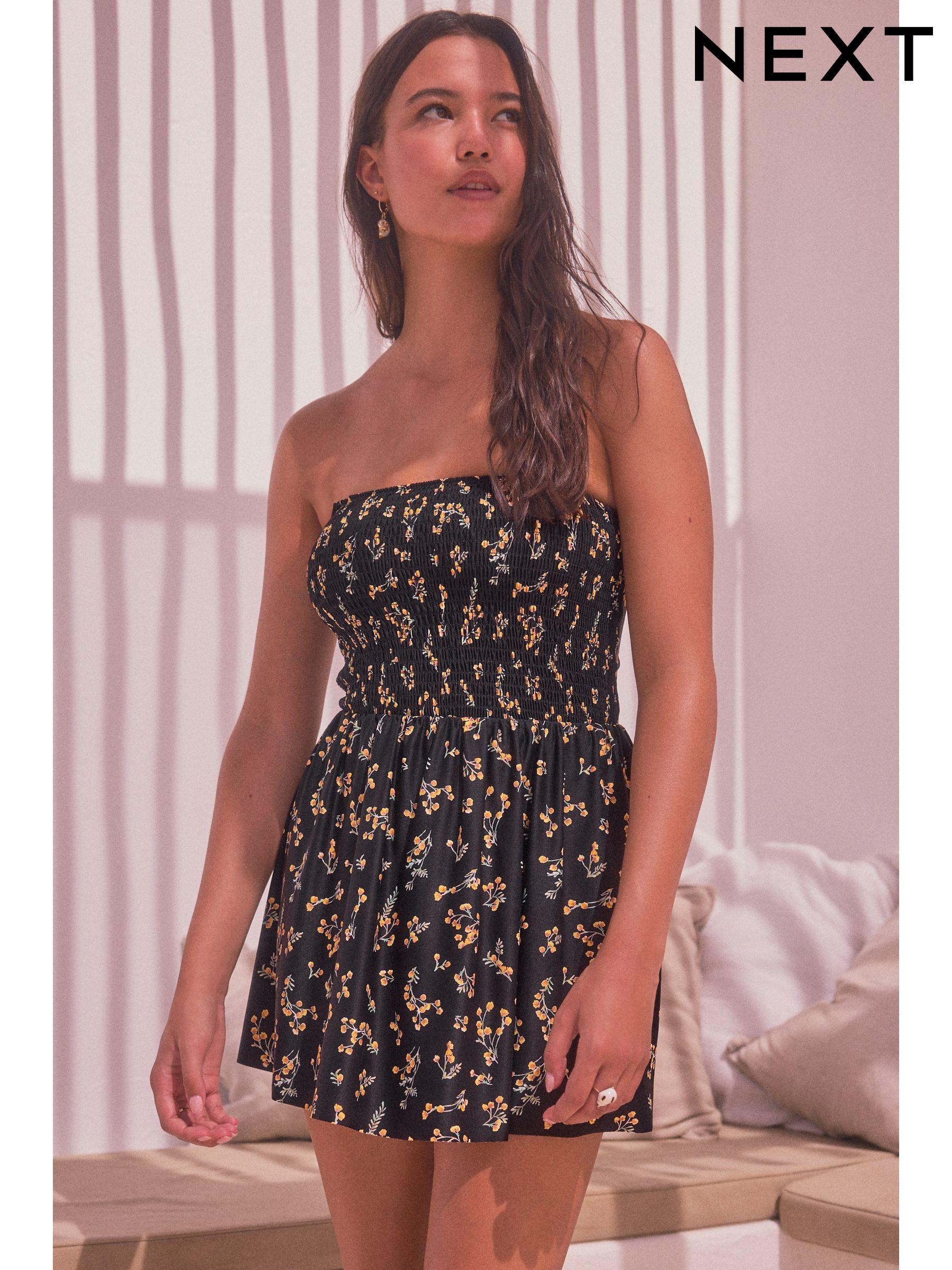 Curve Black Swim Dress Floral Holiday Swimwear Next Luxembourg