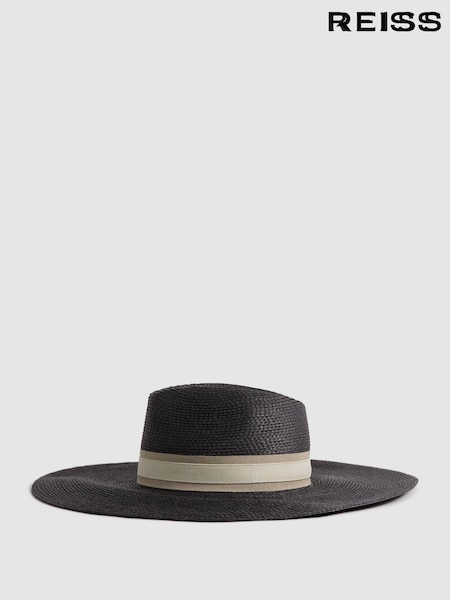 Reiss Georgina Raffia Wide Brim Sun Hat (Q76627) | 735 zł