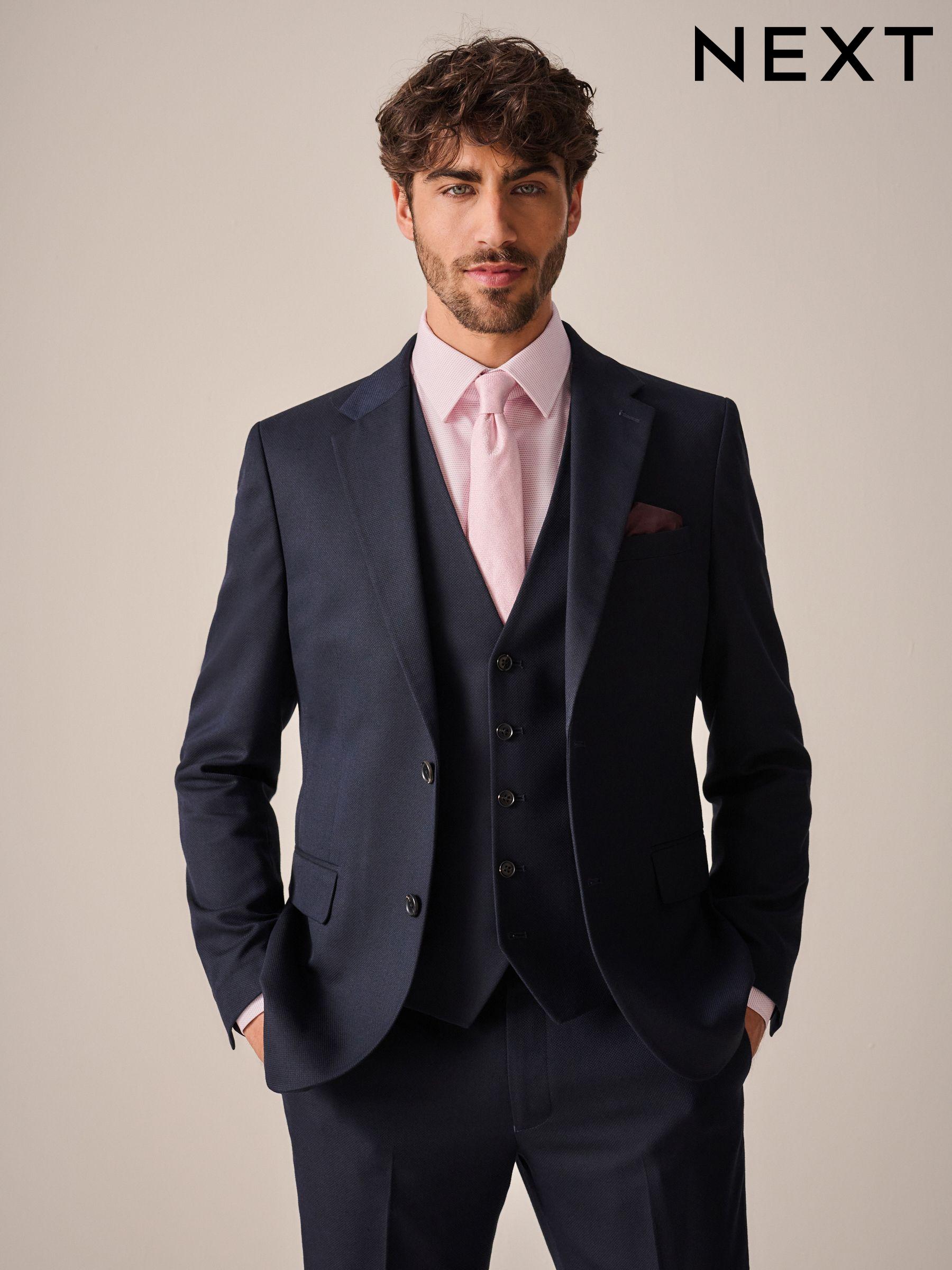 Men s Texture 3 Piece Suit Prom Suits Next Luxembourg