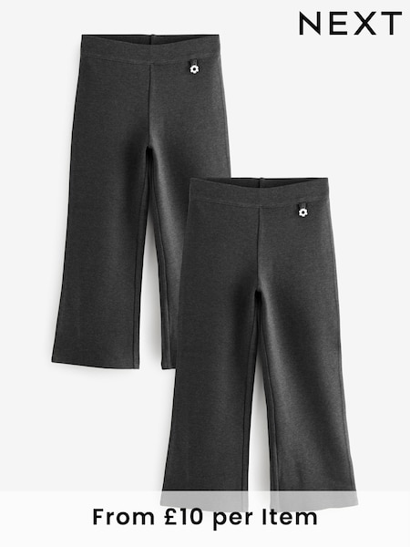 رمادي رمادي داكن - 2 Pack Pull-on Cotton Rich Stretch Bootcut School Trousers (3-17yrs) (Q76907) | ‏119 ر.س.‏ - ‏179 ر.س.‏