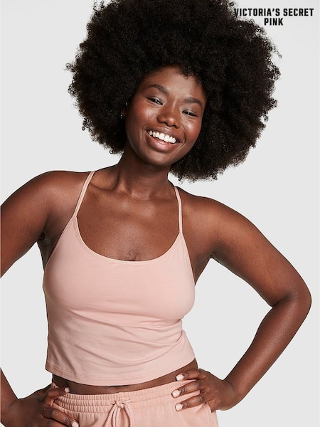 Victoria's Secret PINK Wanna Be Pink Cotton Jersey Tank Top (Q76946) | €9