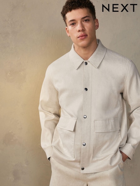 Neutral EDIT Linen Rich Smart Shacket (Q76990) | €15