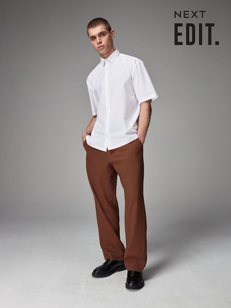 Marrón óxido - Elasticated Waist EDIT Relaxed Twill Trousers (Q77000) | 45 €
