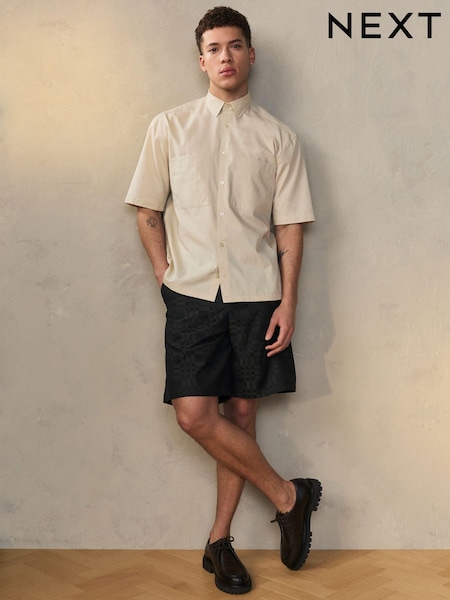 Maro - EDIT Patterned Bermuda Shorts (Q77022) | 119 LEI