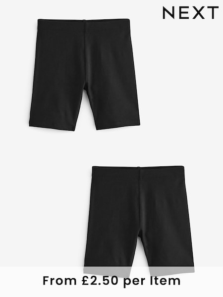 Zwart - 2 Pack Cotton Rich Stretch Cycle Shorts (3-16yrs) (Q77047) | € 8 - € 15