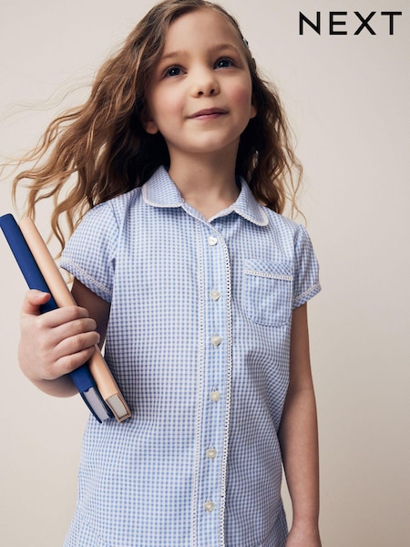 Azul - Cotton Rich School Gingham Blouse (3-14yrs) (Q77085) | 8 € - 12 €