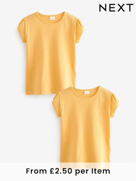 Amarillo - Puff Sleeve 100% Cotton T-Shirts 2 Pack (3-16yrs) (Q77102) | 7 € - 14 €