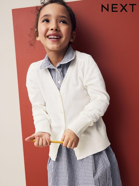 Cream - Cotton Rich School V-Neck Cardigan (3-16yrs) (Q77119) | € 10 - € 16