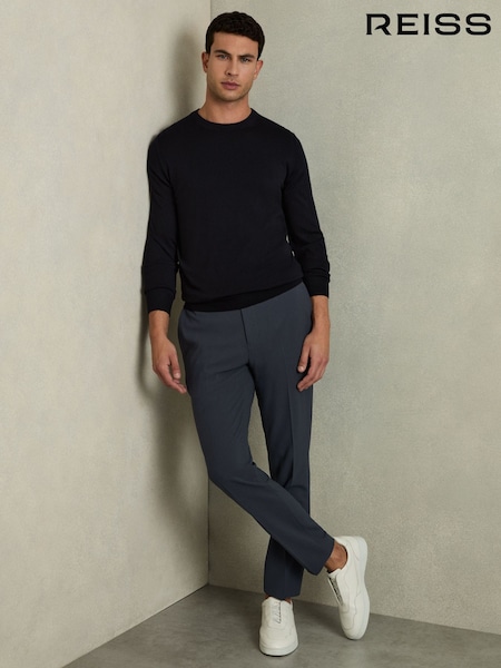Reiss Airforce Blue Found Slim-Fit Drawstring Trousers (Q77354) | €145