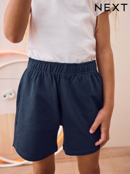 Navy 100% Cotton Drawstring Sports Shorts (3-16yrs) (Q77363) | €8 - €15