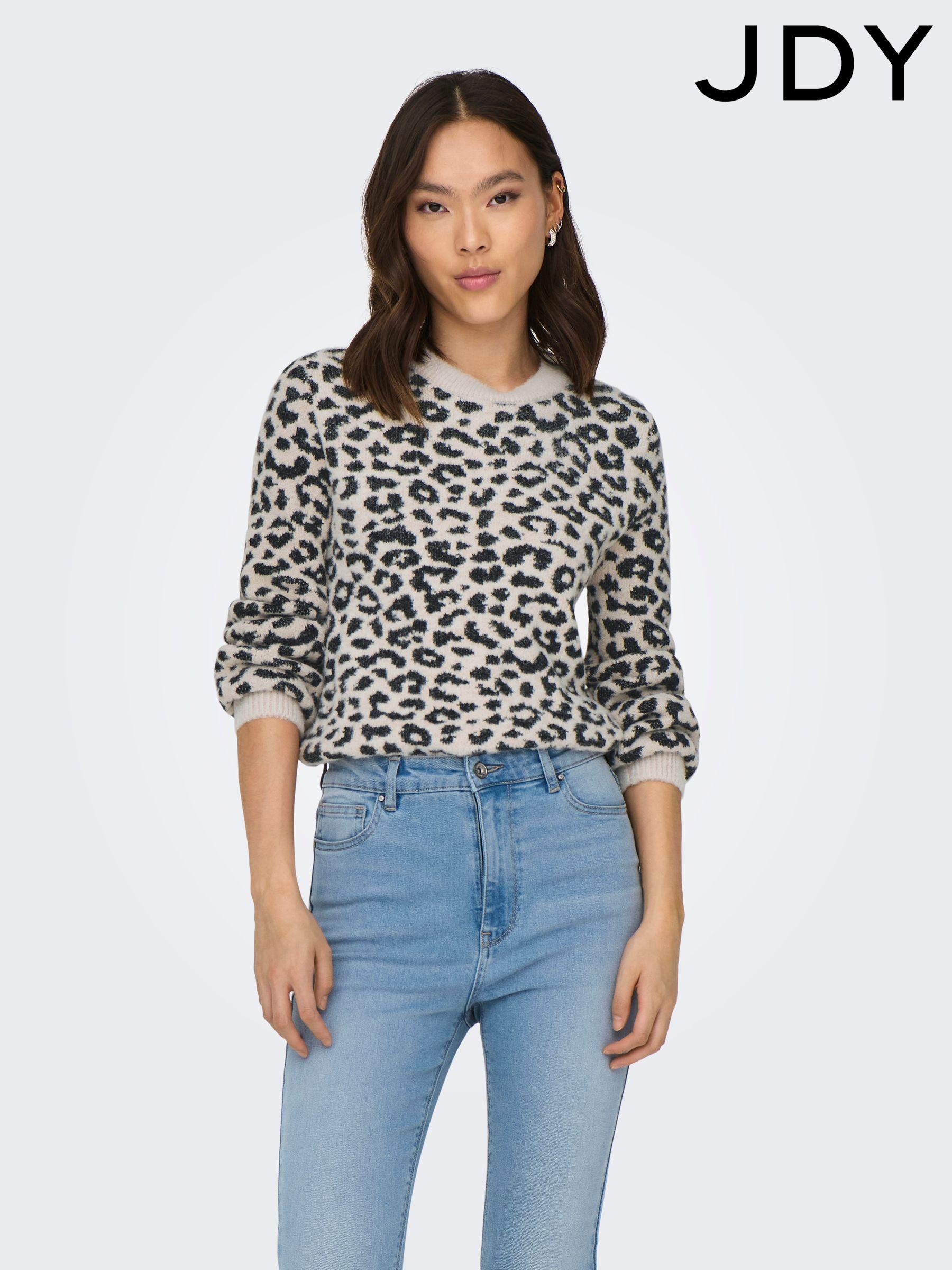 Cream leopard print jumper new arrivals
