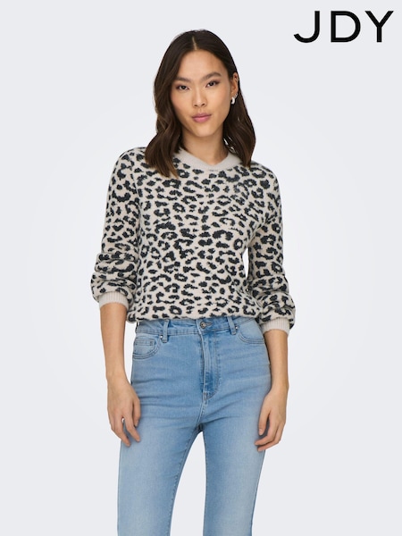 JDY Leopard Print Soft Touch V-Neck Jumper (Q77410) | 27 €