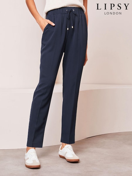 Bleumarin albastru - Pantaloni conici eleganți Lipsy (Q77477) | 136 LEI