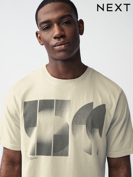 Stone Natural Shapes Print T-Shirts (Q77658) | €9