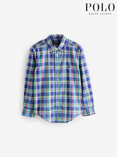 Polo Ralph Lauren Boy Plaid 100% Cotton Poplin Shirt (Q77668) | 313 LEI - 330 LEI