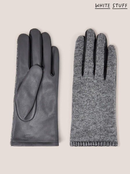 White Stuff Grey Lucie Leather Gloves (Q77670) | €50