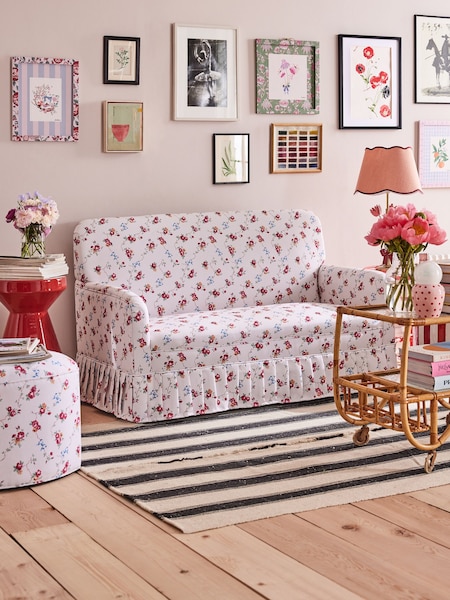 Cath Kidston Rose and Bows Cream Sofa Thrilled Small 2 Seater Sofa (Q77676) | €404