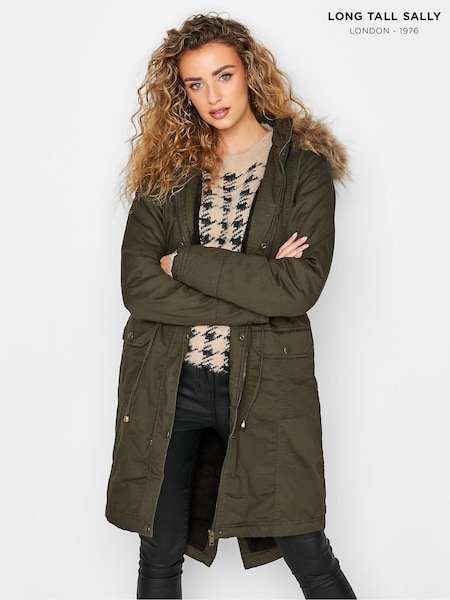 Long Tall Sally Green Faux Fur Trim Parka (Q77942) | 5,107 UAH