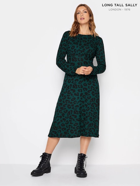 Long Tall Sally Green Long Sleeve Tea Green Dress (Q77965) | €26