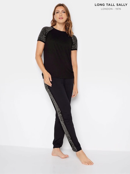 Long Tall Sally Grey Black Raglan T-Shirt (Q77981) | AED44