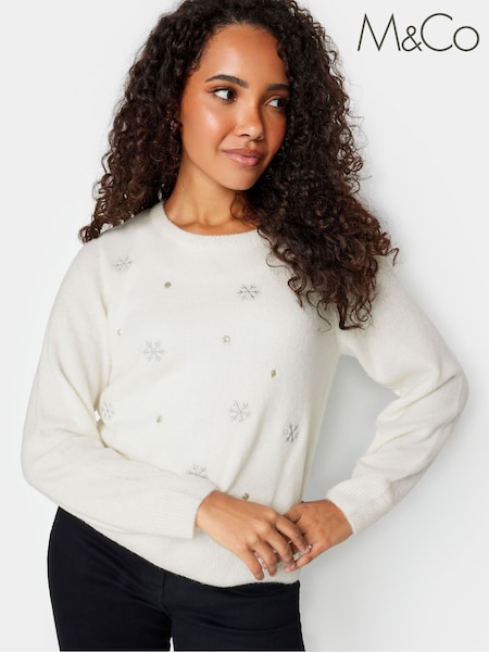 M&Co Petite Sequin Snowflake Jumper (Q78008) | 10 €