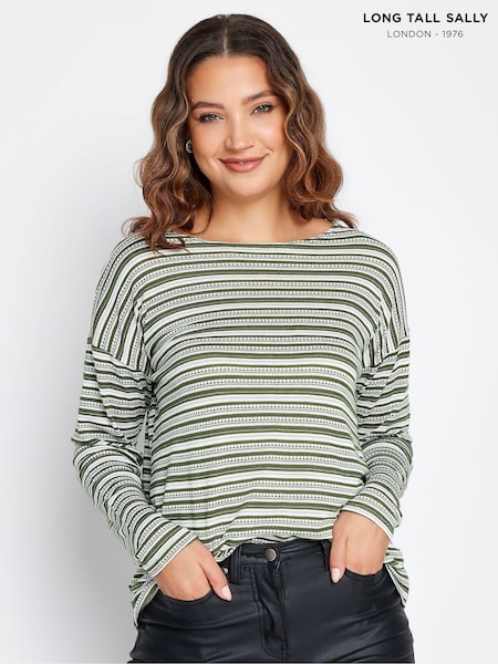 Long Tall Sally Green Drop Shoulder Top (Q78037) | €18