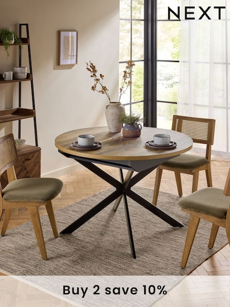Dark Bronx 4 to 6 Seater Foldable Extending Round Dining Table (Q78187) | €580