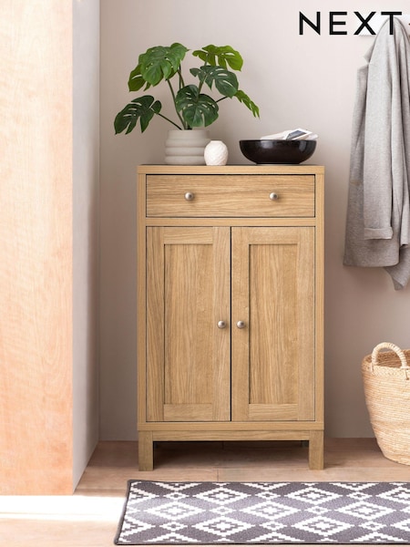 Natural Malvern Oak Effect Slim Sideboard (Q78222) | €245