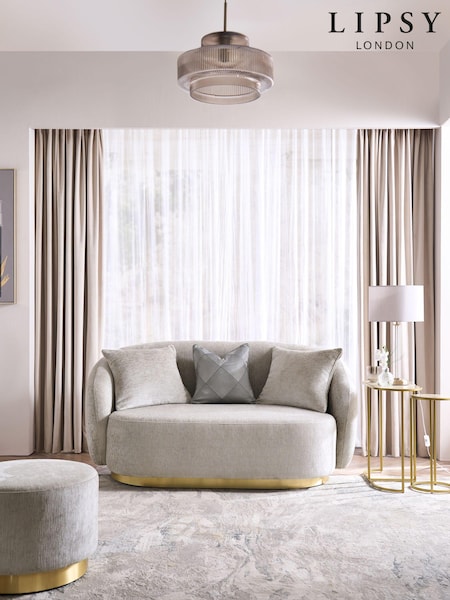 Lipsy Silver Grey Soft Chenille Laurel 2 Seater Sofa (Q78332) | €1,071