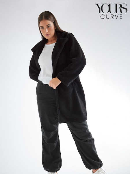 Yours Curve Black Faux Fur Coat (Q78335) | $79