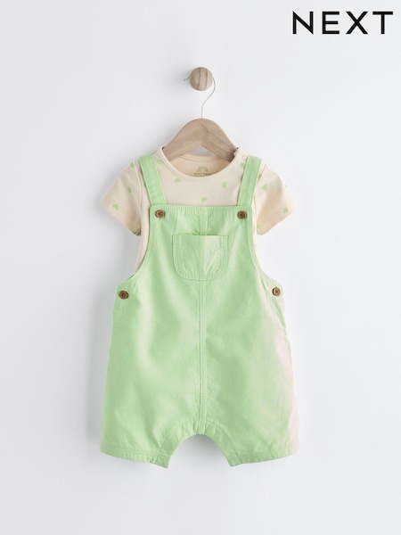 Neongrün - Woven Dungarees And Bodysuit Set (0mths-2yrs) (Q78342) | 16 € - 18 €