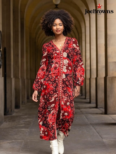 Joe Browns Red Savannah Boho Dress (Q78497) | €48