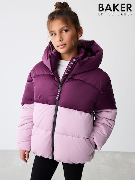 Baker by Ted Baker Multi Shower Resistant Colour Block Padded Coat (Q78501) | 271 LEI - 292 LEI