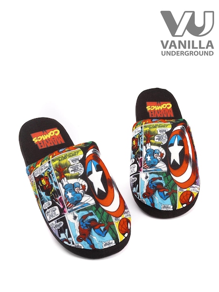Vanilla Underground Black Marvel Winter Slippers (Q78516) | €29