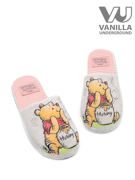 Vanilla Underground Ecru Winnie the Pooh Womens Winter Mule Slippers (Q78522) | €29