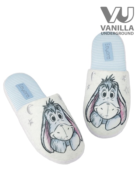 Vanilla Underground White Eeyore Womens Winter Mule Slippers (Q78526) | R$ 240
